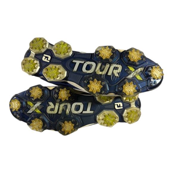 FootJoy Tour X Golf Shoes Men’s 11M White Navy Cleated 55404 - Picture 7 of 7